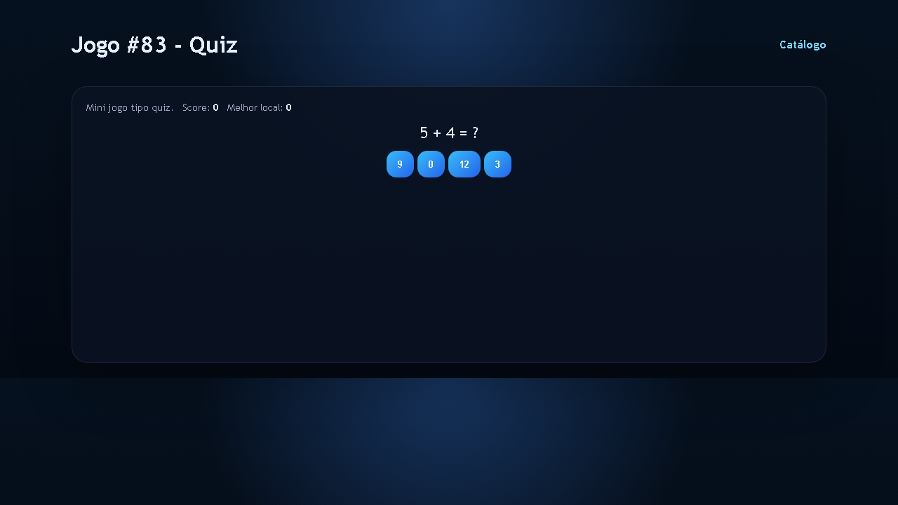 Jogo #83 - Quiz